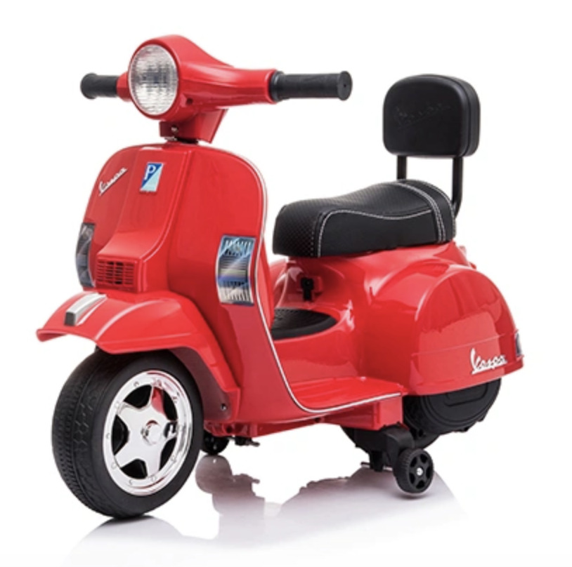 Vespa Piaggio GT électrique pour Enfant Rouge - Scooter de Luxe - Lesptitspilotes.fr